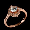 925 Zarter Ring mit Aquamarin Zirkonia Größe 17