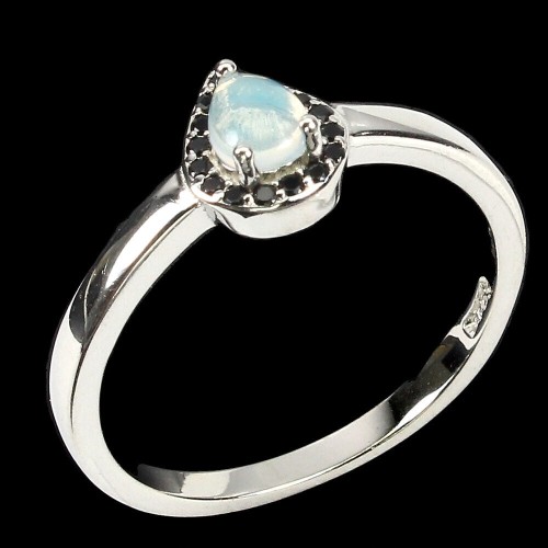 Ring zarter Feueropal Größe 16 Spinelle