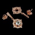 Zarte Aquamarin Ohrringe mit Zirkonia 5 925