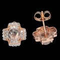 Zarte Ohrringe aus Sterlingsilber mit natürlichem Morganit 5