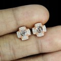 Zarte Ohrringe aus Sterlingsilber mit natürlichem Morganit 5