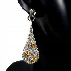 925 Ohrringe natürlicher Aquamarin Citrin Peridot 5