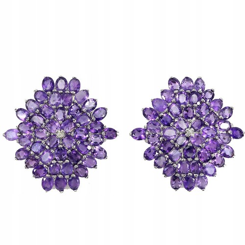 925 Silberohrringe natürliche Amethyste wunderschön 5