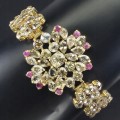 Armband natürliche Champagner Zirkonen Rubine 925