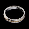 925 Zarter Ring Ehering Größe 12,5 Saphire