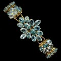 Armband aus Sterlingsilber mit natürlichen blauen Zirkonen