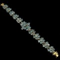 Armband aus Sterlingsilber mit natürlichen blauen Zirkonen
