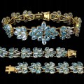 Armband aus Sterlingsilber mit natürlichen blauen Zirkonen