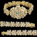 Armband natürliche Champagner Zirkonen blau