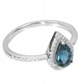 Feiner London Topas Ring aus 925er Sterlingsilber Größe 12