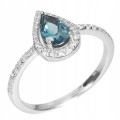 Feiner London Topas Ring aus 925er Sterlingsilber Größe 12