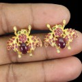 925 Biene Ohrringe natürliche Diopside Rubine 5