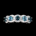 Ring 925 Silber London Blue Topaz Größe 12