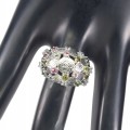 Ring natürlicher Aquamarin Turmalin Größe 17,5