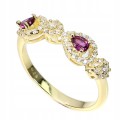 925 Ring zarter Granat Rhodolith Größe 17