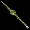 Wunderschönes Silberarmband mit natürlichem Olivin 925
