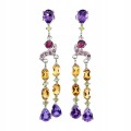 925 Ohrringe Amethyste Citrin Olivin Granate 5