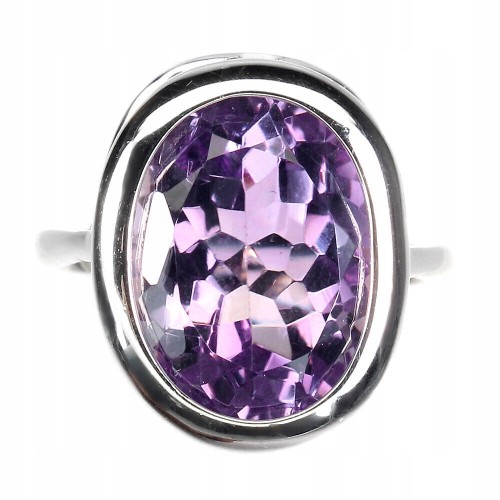 925 Ring Größe 19 natürlicher wunderschöner Amethyst