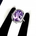 925 Ring Größe 19 natürlicher wunderschöner Amethyst
