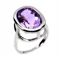 925 Ring Größe 19 natürlicher wunderschöner Amethyst