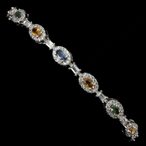 Armband natürliche Saphire Songea elegant 925