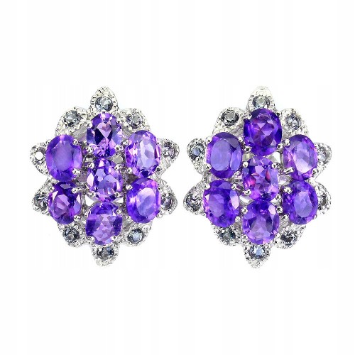 Natürliche Tansanit Ohrringe Amethyste 5 925