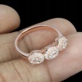 925 Ring zarter Silber Aquamarin Größe 14