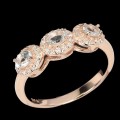 925 Ring zarter Silber Aquamarin Größe 14