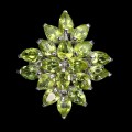Wunderschöner Ring aus natürlichem Peridot aus Silber Größe 15