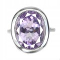 Wunderschöner Ring aus natürlichem Amethyst aus Sterlingsilber Größe 15