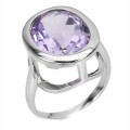 Wunderschöner Ring aus natürlichem Amethyst aus Sterlingsilber Größe 15
