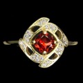 925 Ring Größe 18 natürlicher zarter Granat