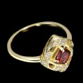 925 Ring Größe 18 natürlicher zarter Granat