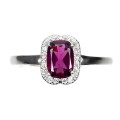 Ring natürlicher Granate zarter Rhodolith Größe 14