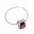 Ring natürlicher Granate zarter Rhodolith Größe 14