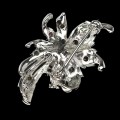 Brosche aus 925er Silber mit Naturperlen Turmalinen