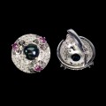 925  schwarz Opal Ohrringe Granate weiß Topas 5