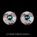 925  schwarz Opal Ohrringe Granate weiß Topas 5