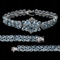Elegantes Armband mit natürlichem Sky weiß Topas