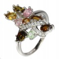 Natürlicher Turmalin Ring gr. 17 wunderschönes Sterlingsilber