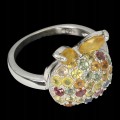 Ring natürliche Saphire Songea Apfel Größe 12