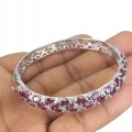Silberarmband Granate natürliche Rhodolithe 925