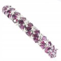 Silberarmband Granate natürliche Rhodolithe 925