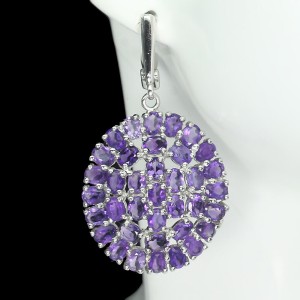 Wunderschöne 925er Silberohrringe mit natürlichen Amethysten 5
