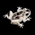 Anhänger aus 925er Silber natürlicher Perlmutt Frosch