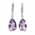 925 Wunderschöne Silberohrringe mit natürlichen Amethysten 3