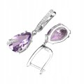 925 Wunderschöne Silberohrringe mit natürlichen Amethysten 3