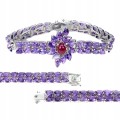 Armband aus 925 natürlichen Rubin Amethysten Wunderschön