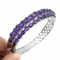 Silberarmband elegante natürliche Amethyste