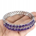 Silberarmband elegante natürliche Amethyste